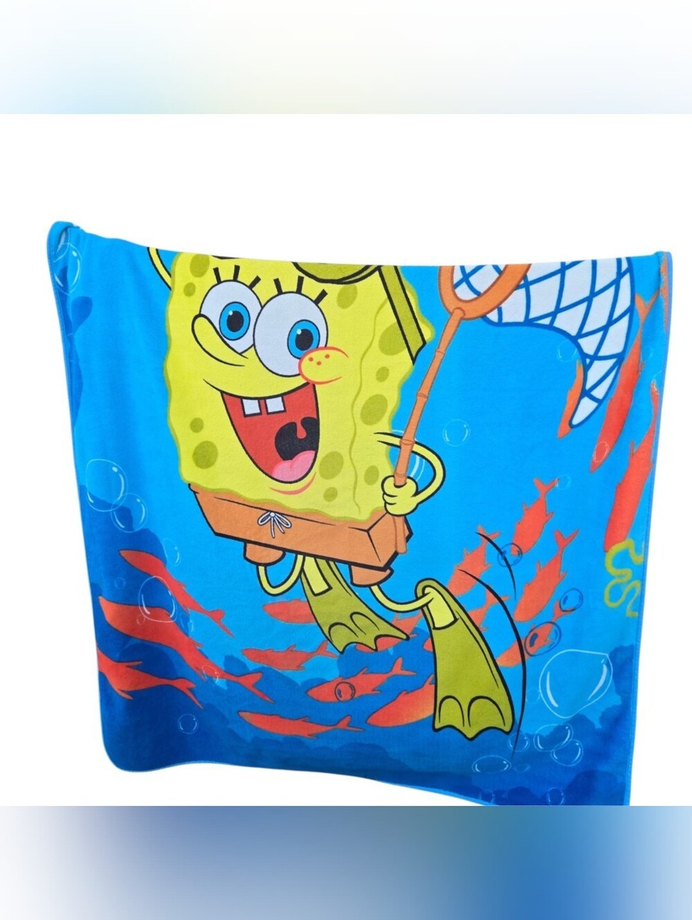 Vintage SpongeBob SquarePants Nickelodeon Twin Blanket 63x80